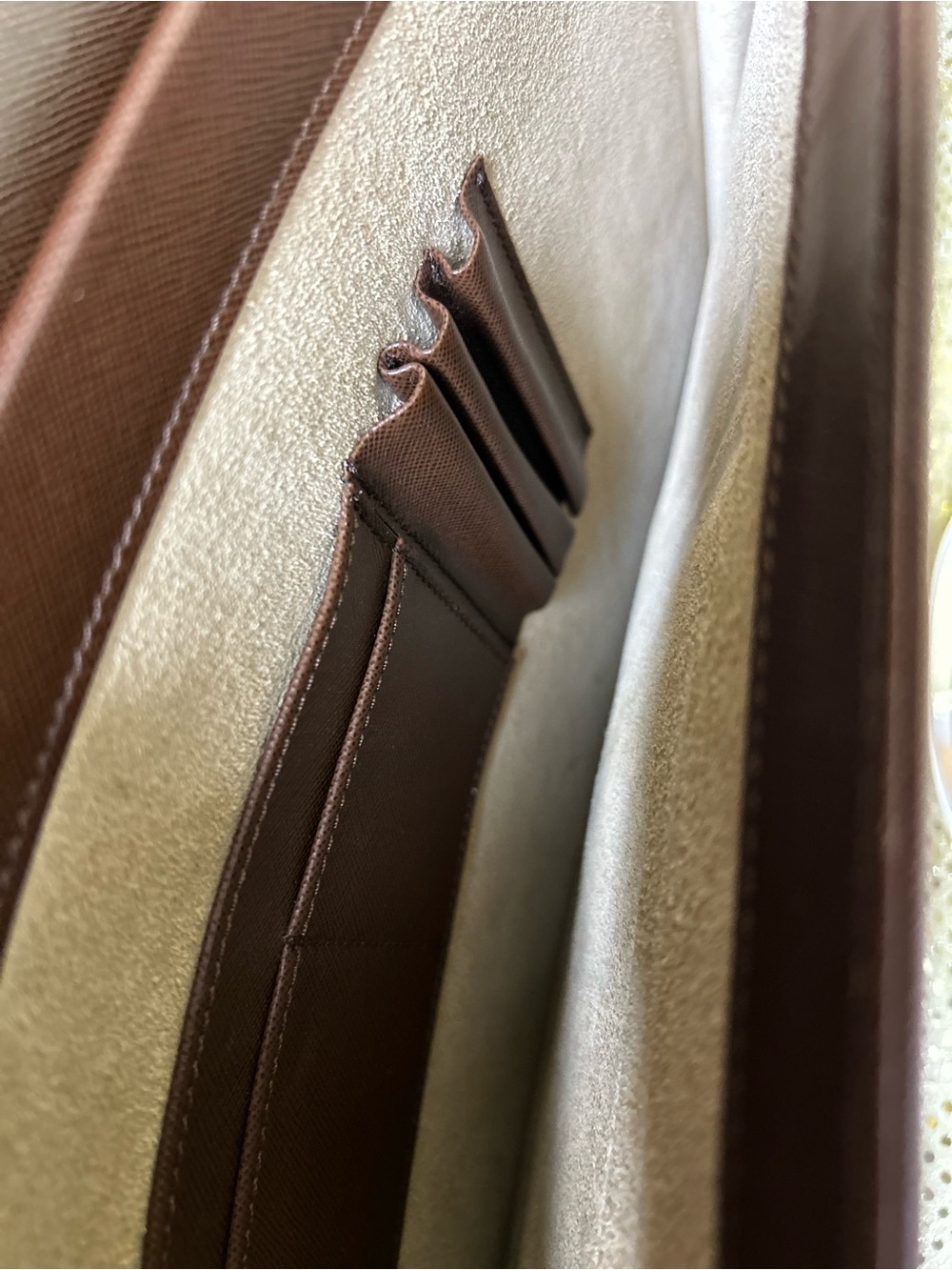 Bally Leather Briefcase in Brown with Gold-Tone Lock Approx. 15 x 10.5 x 2.5 - Picture 12 of 15